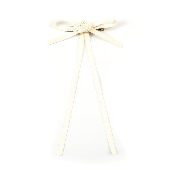 Halo Luxe Ivory Darla Satin Longtail Clip