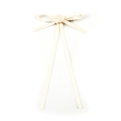 Halo Luxe Ivory Darla Satin Longtail Clip