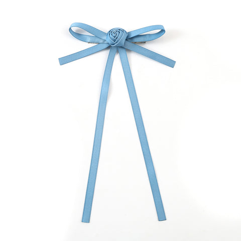 Halo Luxe Dusty Blue Darla Satin Longtail Clip