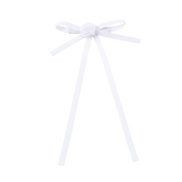 Halo Luxe White Darla Satin Longtail Clip