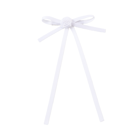 Halo Luxe White Darla Satin Longtail Clip