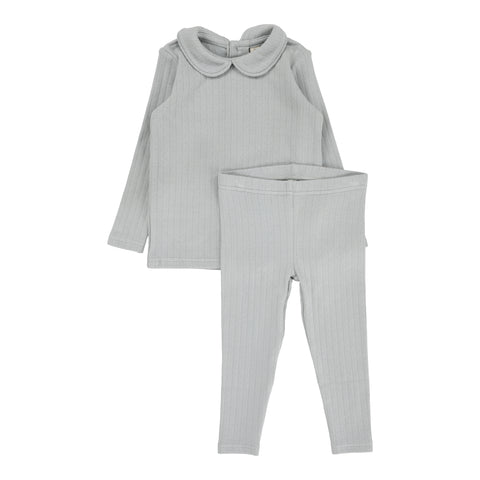 Lilette Light Blue Peter Pan Fine Pointelle Collar Set FPCS-LBP