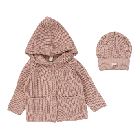 Lilette Dusty Pink Chunky Classic Cardigan Set CCS-DPNK