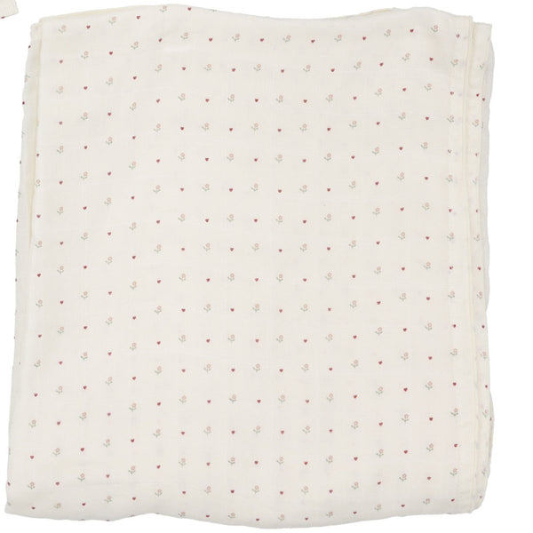 Lilette Cream/Red Dot Linear Blanket