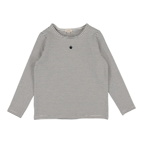 Lil Legs Navy Striped Long Sleeve Tee