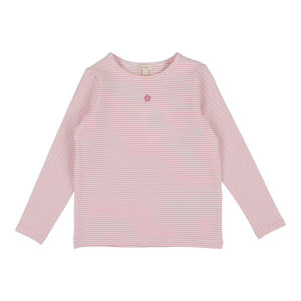 Lil Legs Neon Pink Striped Long Sleeve Tee