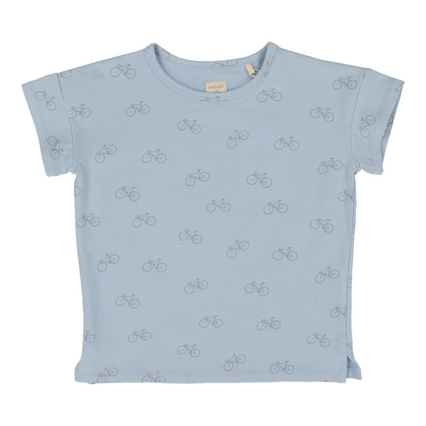 Lil Legs Light Blue All Over Bike Tee