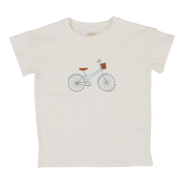 Lil Legs Boys White Bike Tee