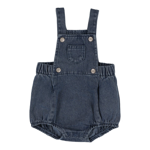 Lil Legs Dark Wash Bib Romper