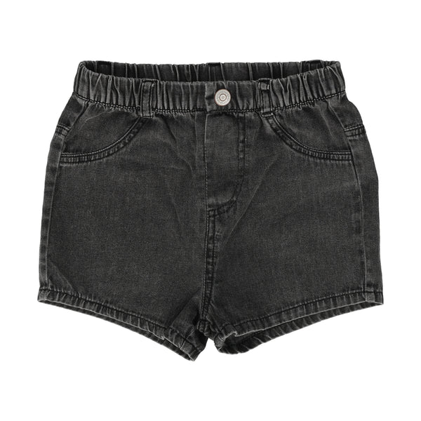 Lil Legs Black Stonewash Shorts