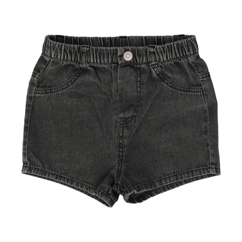 Lil Legs Black Stonewash Shorts