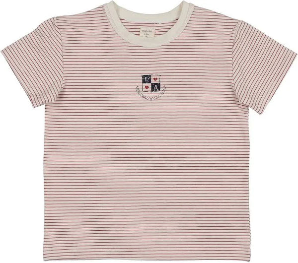 Lil Legs Red Stripe Denim City Girls SS Tee DCGTSS-RSTR