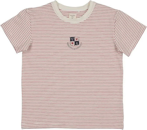 Lil Legs Red Stripe Denim City Girls SS Tee DCGTSS-RSTR