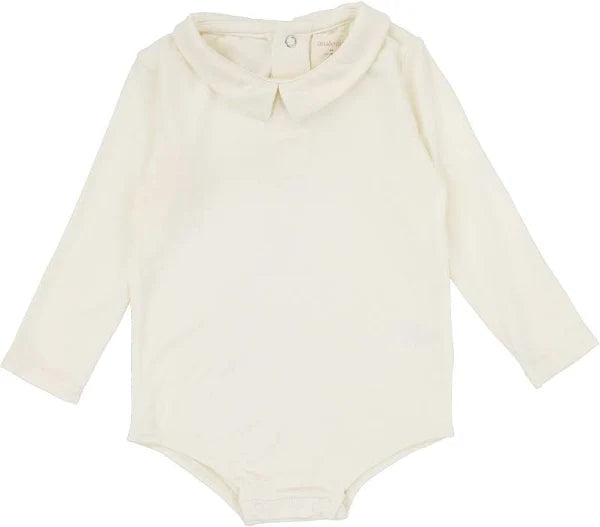 Lil Legs Cream Collar Onesie