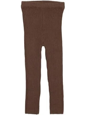 Lil Legs Basic Brown Knit Leggings