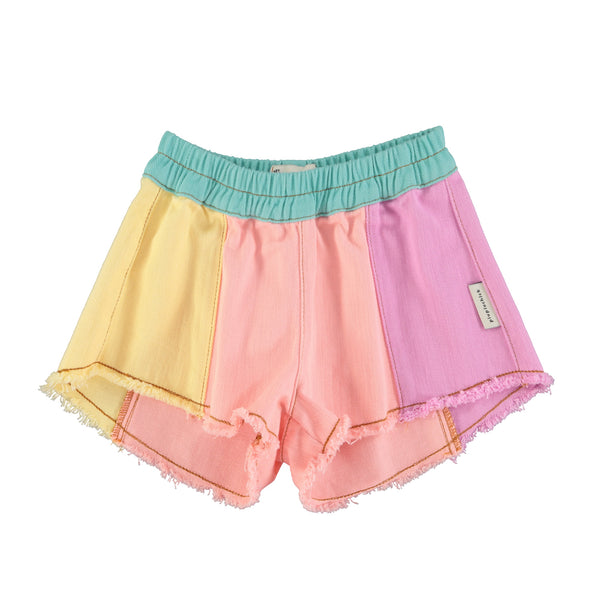 Piupiuchick Multicolor Pastels Fringe Shorts