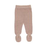 Bebe Organic Dusty Pink Silvia Sweater + Footed Legging Set