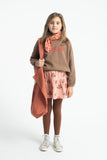Piupiuchick Pink Big Flowers Knee Length Skirt