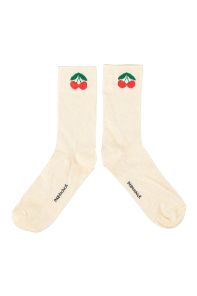 Piupiuchick Ecru Cherry Socks