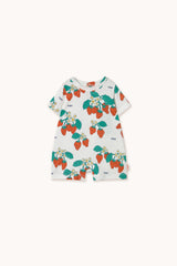 Tinycottons Off White Strawberries One-Piece – Panda and Cub