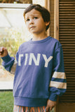 Tinycottons Ultramarine Stripes Logo Sweatshirt