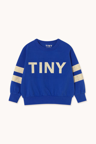 Tinycottons Ultramarine Stripes Logo Sweatshirt