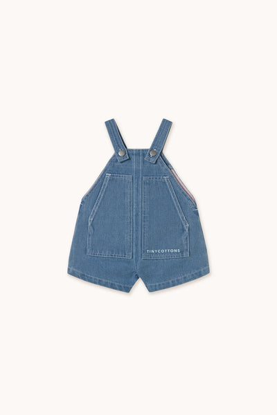 Tinycottons Light Blue Denim Baby Graphic Dungaree