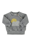 Piupiuchick Baby Grey Sun/Cloud Print Sweatshirt
