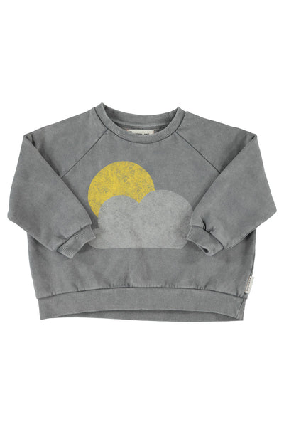 Piupiuchick Grey Sun/Cloud Print Sweatshirt