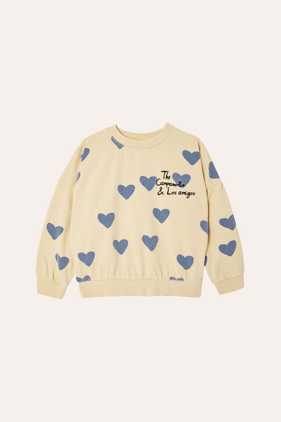 The Campamento Cream Heart Sweatshirt