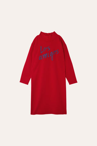 The Campamento Red Turtleneck Dress