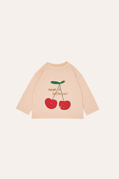 The Campamento Baby Pink Cherries LS Top