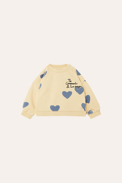 The Campamento Baby Cream Heart Crew Sweatshirt