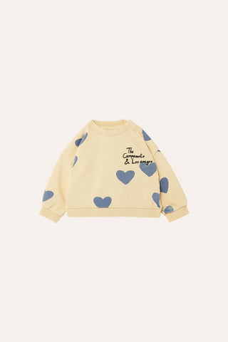 The Campamento Baby Cream Heart Crew Sweatshirt