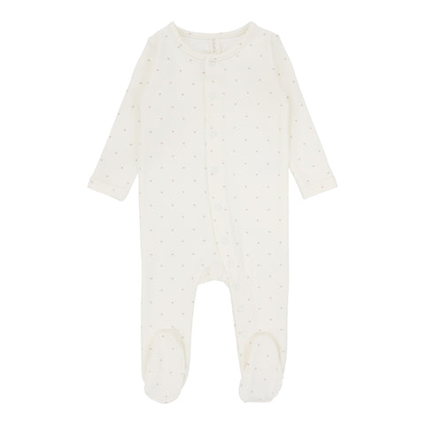 Lilette Cream Tiny Heart Footie