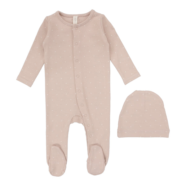 Lilette Pink Tiny Heart Footie Set