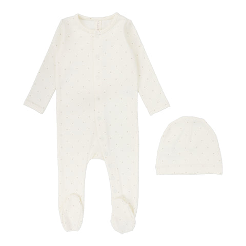 Lilette Cream Tiny Star Footie Set