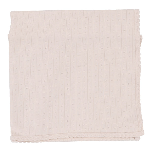 Lilette Pale Pink Fine Pointelle Blanket