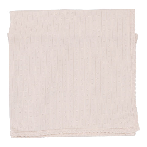 Lilette Pale Pink Fine Pointelle Blanket