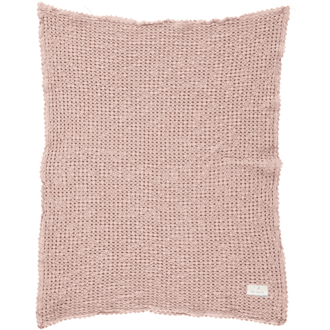 Bebe Organic Dusty Rose Waffle Blanket