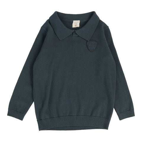 Lil Legs Analogie Slate Knit Polo DKP-SLT