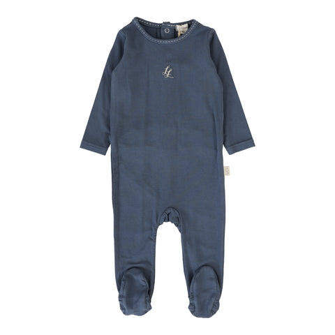 Lil Legs Analogie Off Blue Emblem Footie LEF-OFBL