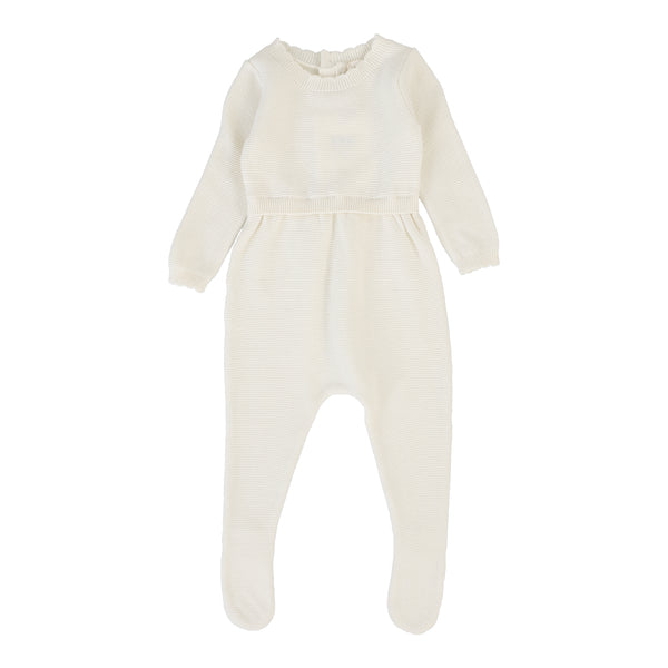 Lil Legs Analogie Cream Knit Footie DBKF-CRE