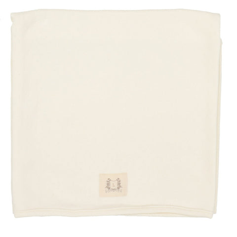 Lilette Cream Pointelle Emblem Blanket PELS-CRE