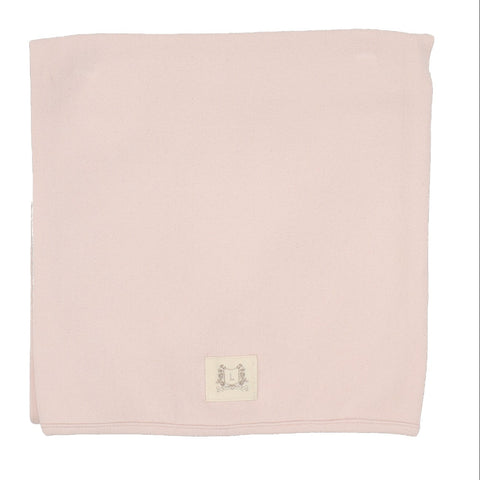Lilette Soft Pink Pointelle Emblem Blanket PELS-SPNK