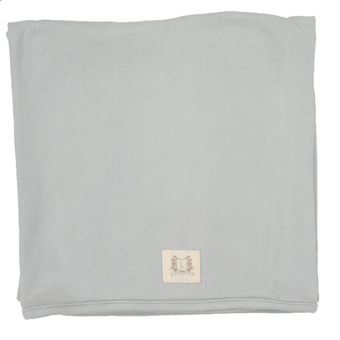 Lilette Light Blue Pointelle Emblem Blanket PELS-LIB