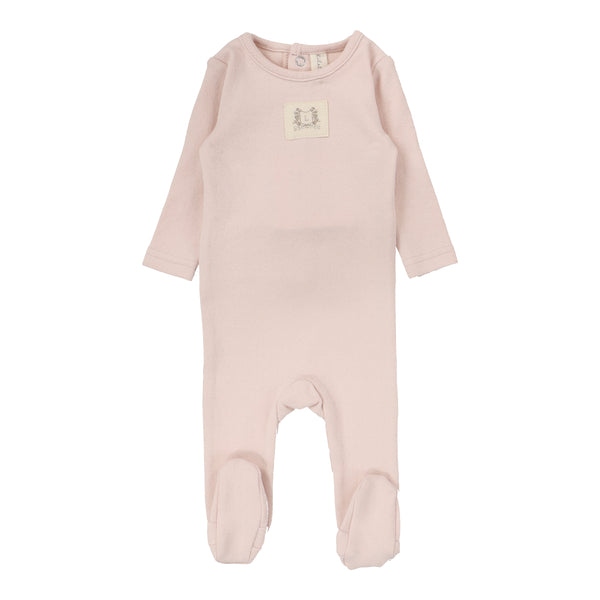 Lilette Soft Pink Pointelle Emblem Footie