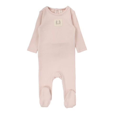 Lilette Soft Pink Pointelle Emblem Footie PEF-SPNK
