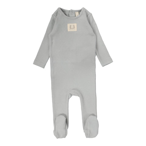 Lilette Light Blue Pointelle Emblem Footie PEF-LIB