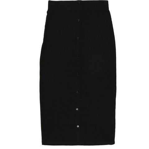 Coco Blanc Black Ribbed Midi Skirt